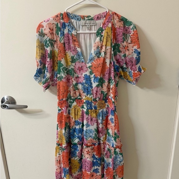 Adelyn Rae Colorful Floral Midi Dress - Picture 2 of 4